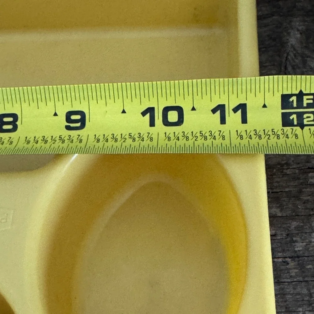 Vintage Rubbermaid Silverware Drawer Organizer Yellow Plastic Utensil Tray MCM